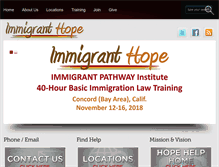 Tablet Screenshot of immigranthope.org